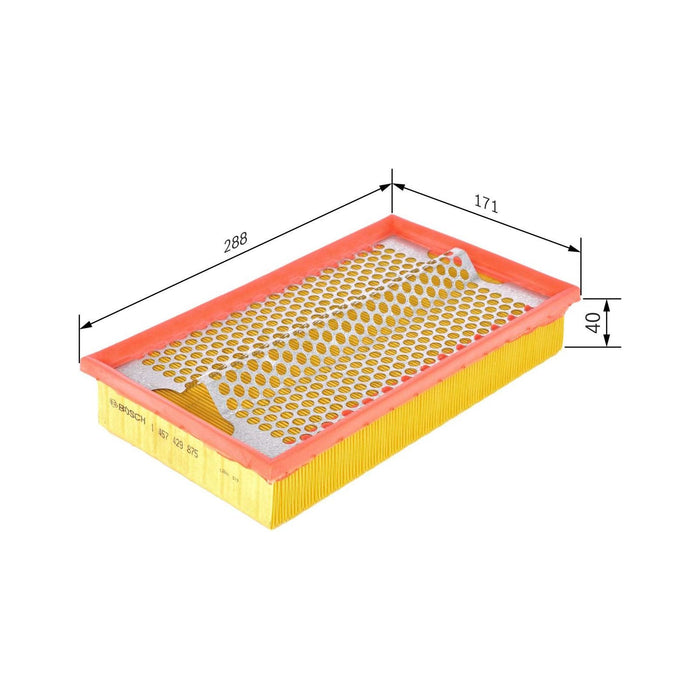 Genuine Bosch Car Air Filter S9875 fits Mercedes-Benz 190 - 2.0 - 88-93 14574298