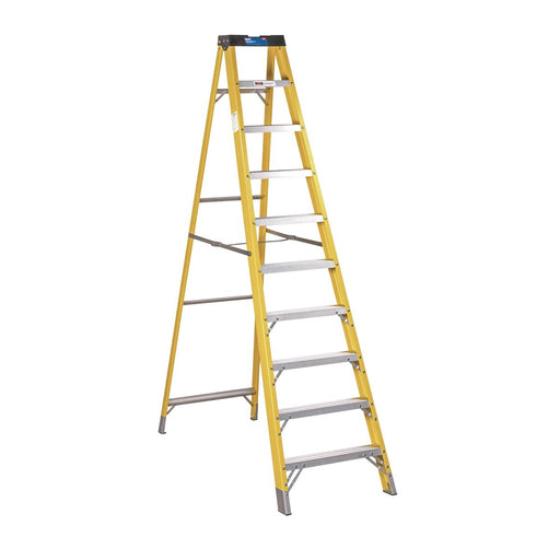 FIBREGLASS STEP LADDER 9-TREAD EN 131 Sealey  - Dynamic Drive