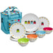 Camper Van 12 Piece Melamine Dining Picnic Set with 16L Cool Bag Flamefield  - Dynamic Drive