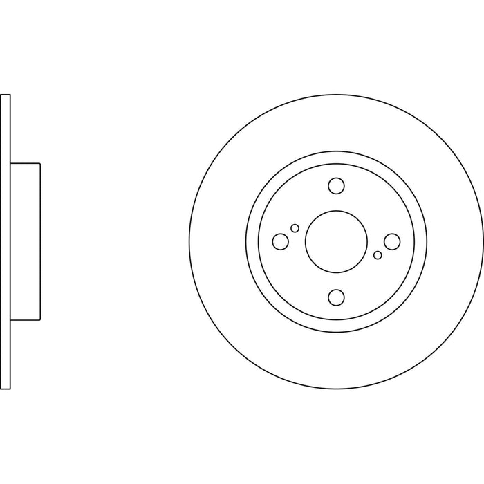 Genuine APEC Rear Brake Discs & Pads Set Solid for Toyota Corolla