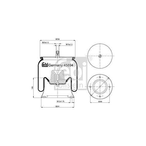 Febi 45894 Air Spring Fits Mercedes Febi Bilstein  - Dynamic Drive