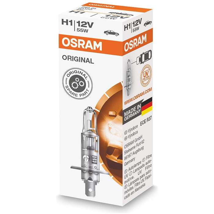 2X OSRAM H1 12V 55W H1 P14.5s Halogen Car Headlight Headlamp Dipped Fog Bulbs OSRAM  - Dynamic Drive