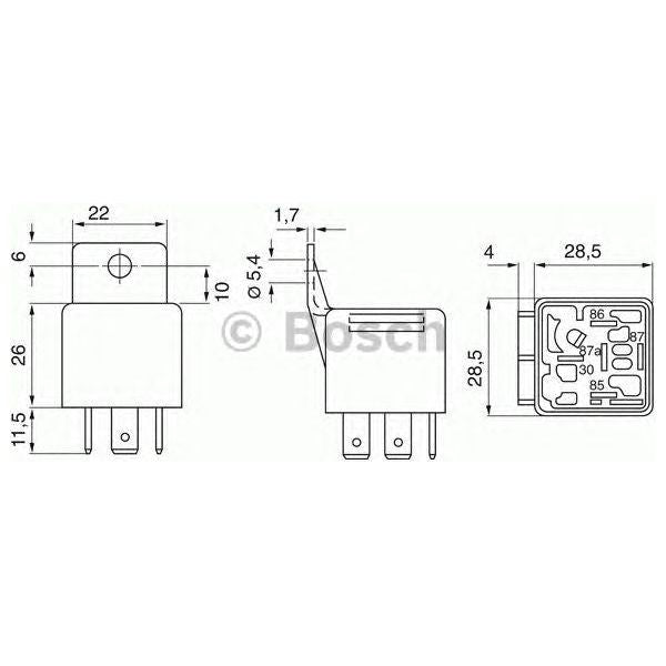 Genuine Bosch Relay fits Vauxhall Corsa - 1.2 - 09-14 0332209159