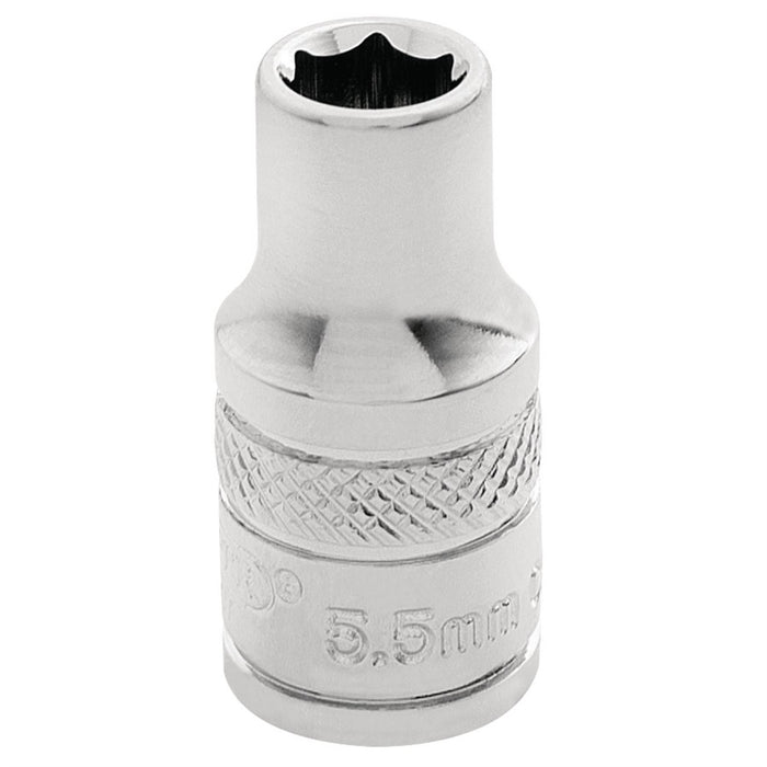 Draper HI-TORQ 6 Point Socket, 1/4" Sq. Dr., 5.5mm 32449