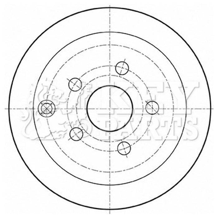 Genuine Key Parts KBD4462 Brake Disc Pair (Rear) Key Parts  - Dynamic Drive