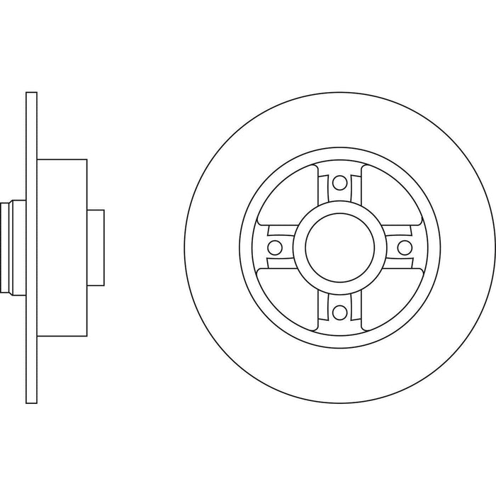 Apec Brake Disc Rear Fits Renault Clio Megane Modus Twingo Wind With Abs Ring Be