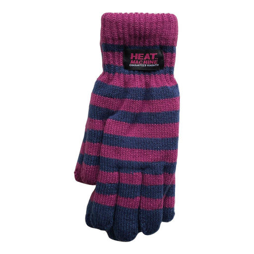 Ladies striped thermal insulated gloves (assorted colours) 3066 Unbranded  - Dynamic Drive