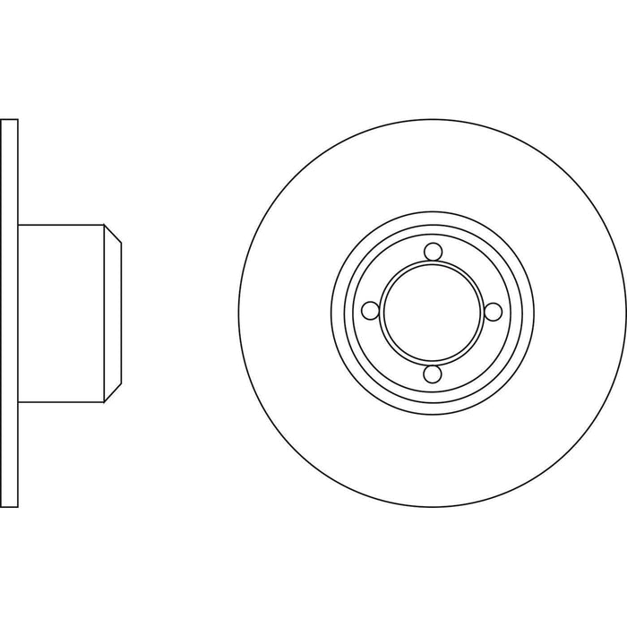 Apec Brake Disc Front Fits Austin Metro Rover