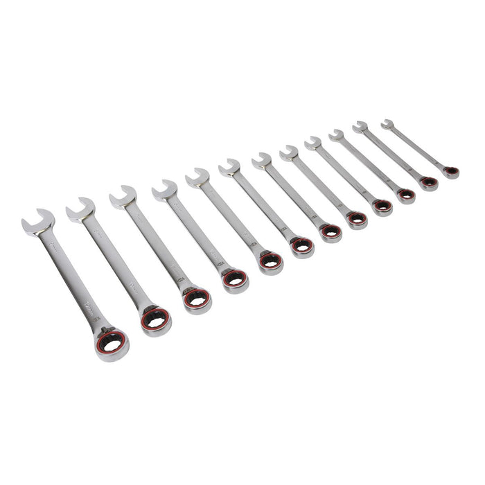 Sealey Reversible Ratchet Combination Spanner Set 12pc Metric Platinum Series Sealey  - Dynamic Drive