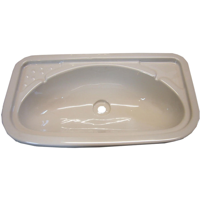 Caravan Motorhome Camper Boat Bathroom Ivory Plastic Vanity Sink Grove  - Dynamic Drive