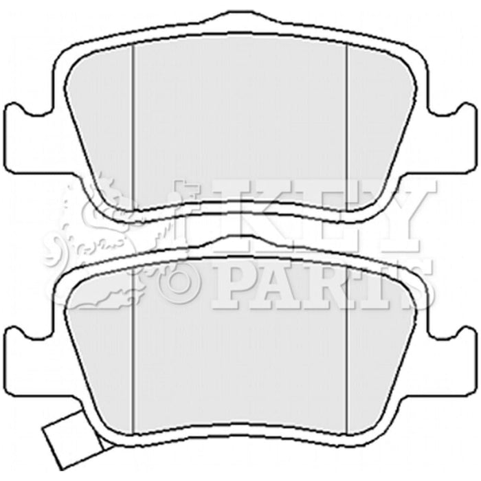 Genuine Key Parts KBP2056 Rear Brake Pads-Includes Wear Indicators (Bosch)