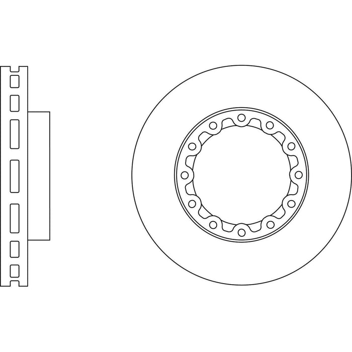 Apec Brake Disc Rear Fits Mitsubishi Canter