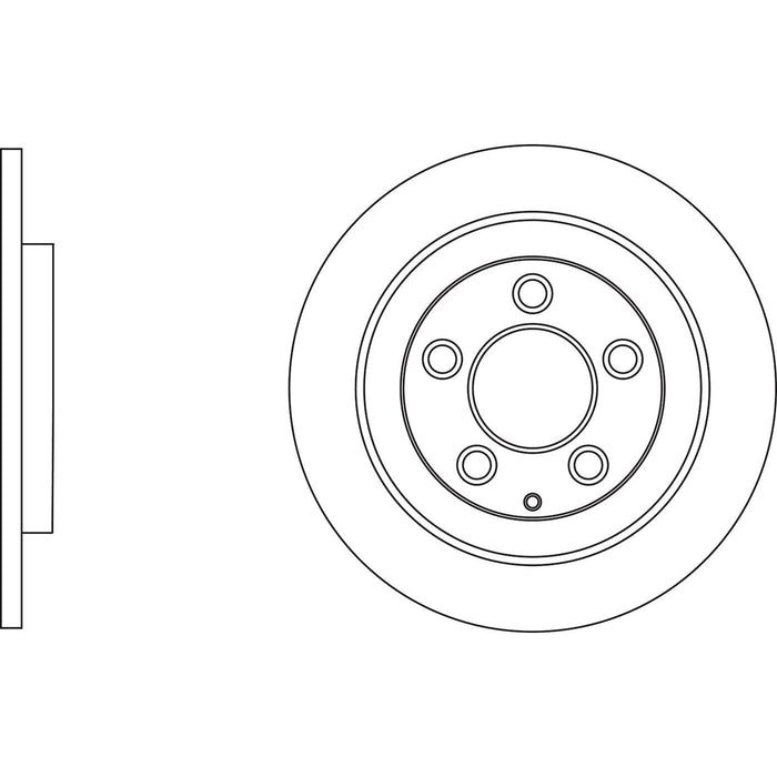 Genuine APEC Rear Brake Discs & Pads Set Solid for Mazda Mazda6