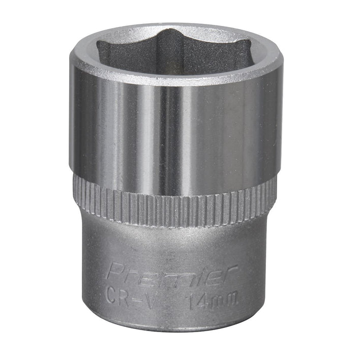 Sealey WallDrive Socket 14mm 1/4"Sq Drive S1414