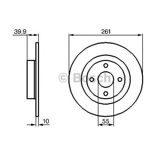 Genuine Bosch Brake Discs Pair fits Mazda 323 - 1.6 - 01-04 0986479128