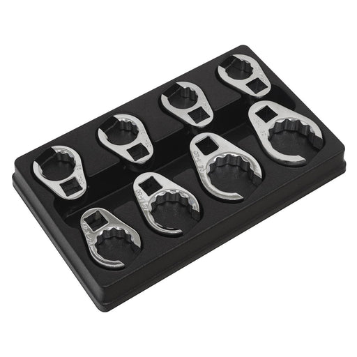 Sealey Crow's Foot Spanner Set 8pc 1/2"Sq Drive Metric AK5981 Sealey  - Dynamic Drive