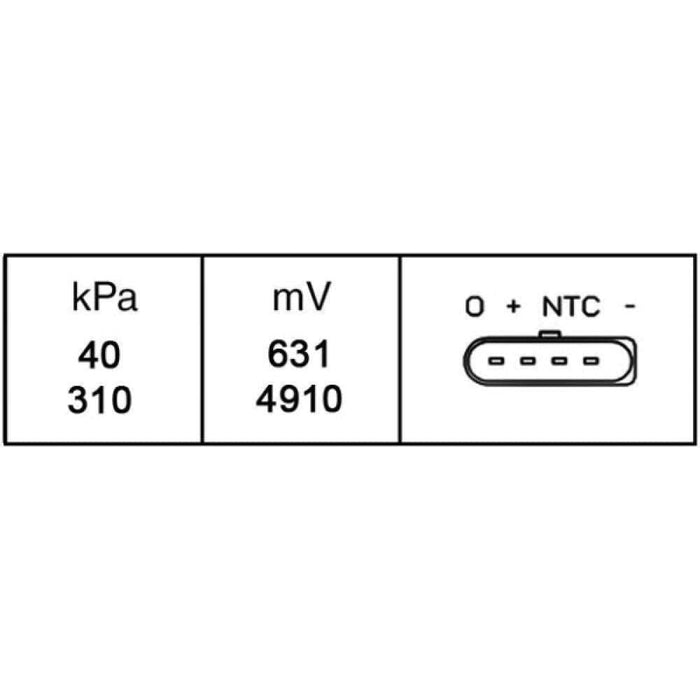 Hella Sensor, boost pressure 4-pin connector Bolted 6PP 009 400-251