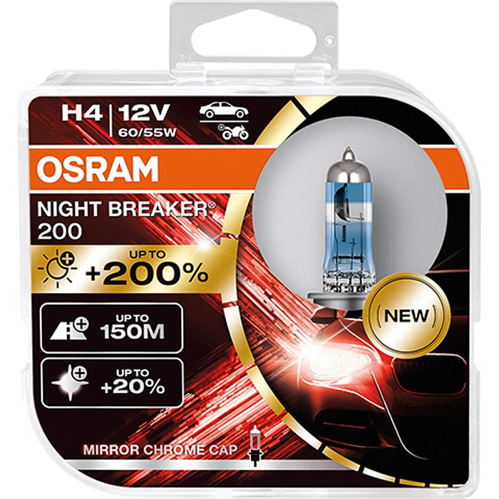 Osram Night Breaker 200 H4 Car Headlight Bulbs  +200% Upgrade Headlamp Osram  - Dynamic Drive