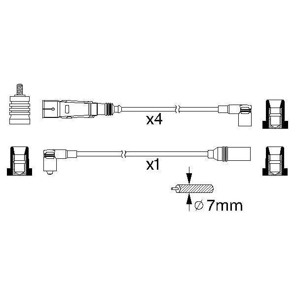 Genuine Bosch Ignition Lead B355 fits VW Golf - 1.8 - 84-89 0986356355