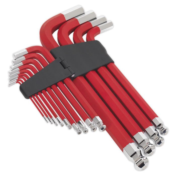 Sealey Jumbo Ball-End Hex Key Set 13pc Anti-Slip Metric AK7187 Sealey  - Dynamic Drive