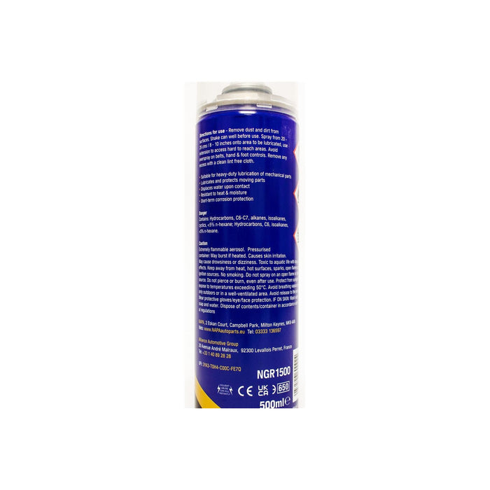 NAPA High Performance White Lithuim Grease 500ml Lubrication Spray Aerosol