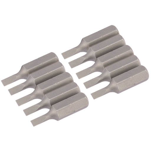 Draper Plain Slot Insert Bit, 3mm, 1/4" Hex, 25mm Long (Pack of 10) 64024 Draper  - Dynamic Drive