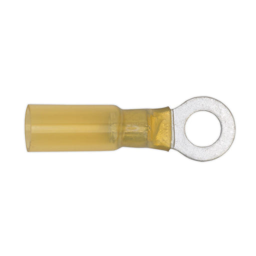 Sealey Heat Shrink Ring Terminal6.4mm Yellow Pack of 25 YTSR2564 Sealey  - Dynamic Drive