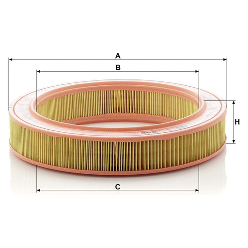 Genuine Mann Air Filter for Vauxhall Astra/Cavalier etc. C2846 Mann & Hummel  - Dynamic Drive