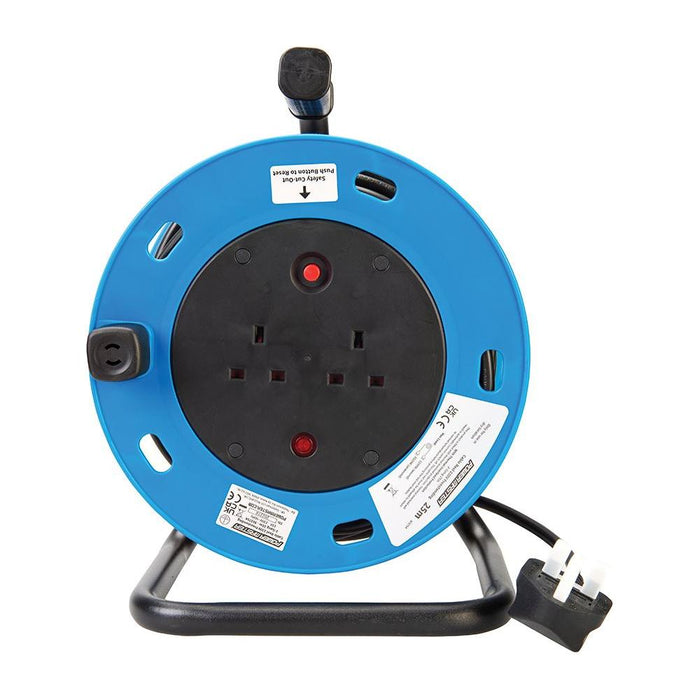 Powermaster Cable Reel Freestanding 13A 230V 2-Gang 25m PowerMaster  - Dynamic Drive