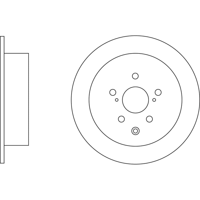 Apec Brake Disc Rear Fits Lexus Is250 Is300