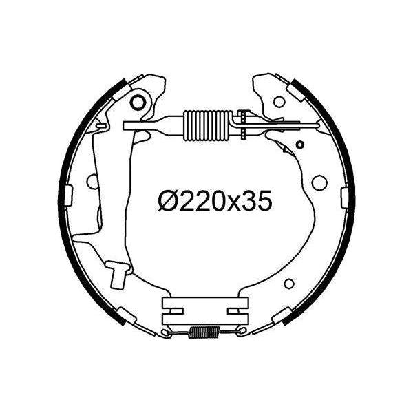 Genuine Valeo Pre-M. Brake Shoe Kit Fits Suzuki Jimny Ii