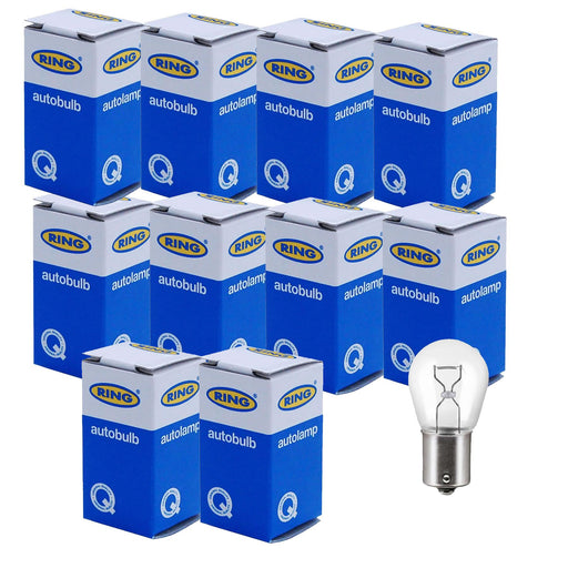 10 x Ring R382 P21W BA15S Brake Stop Car Light Bulb 382 12v 21w - E Approved UKB4C  - Dynamic Drive