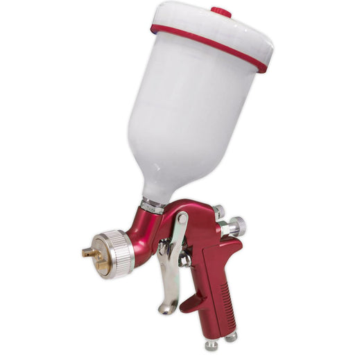 Sealey 1.4mm Set Up Gravity Feed Paint Spray Gun 600ml Pot Vehicle Car Sealey  - Dynamic Drive