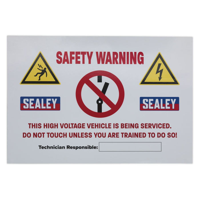 Sealey Hybrid/Electric Vehicle Warning Sign HYBRIDSIGN