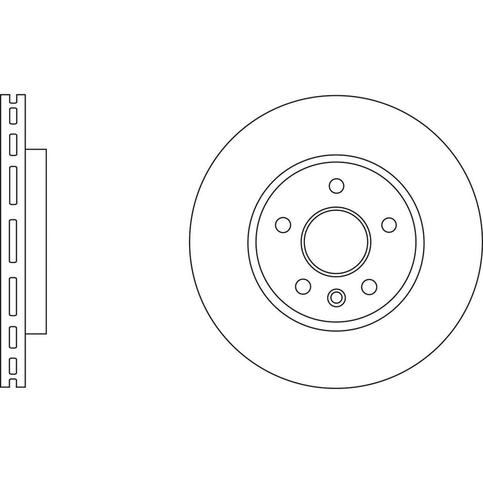 Genuine APEC Front Brake Discs & Pads Set Vented for Opel Astra