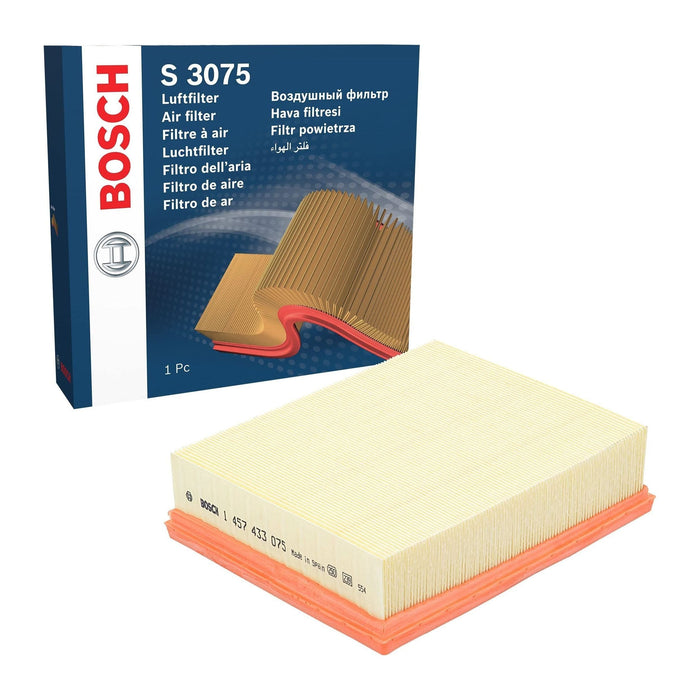 Bosch Car Air Filter S3075 fits Renault Laguna Estate/Break dCi - 1.9 - 01-07 14 Bosch  - Dynamic Drive