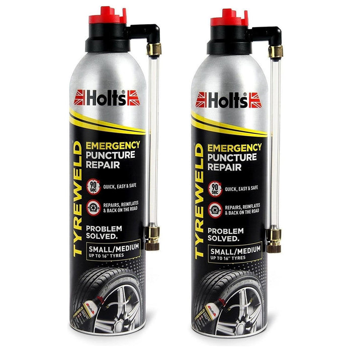 2x Holts Tyre Weld And Emergency Puncture Repair 400ml