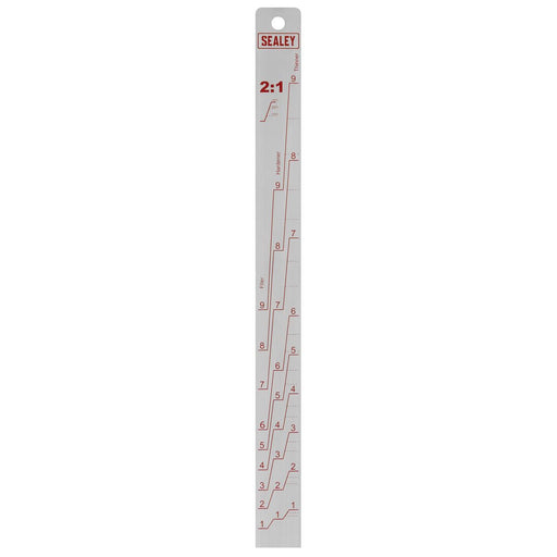 Sealey Aluminium Paint Measuring Stick 2:1/4:1 PA04 Sealey  - Dynamic Drive