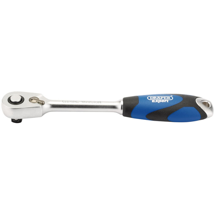 Draper 60 Tooth Micro Head Reversible Soft Grip Ratchet, 3/8" Sq. Dr. 26515 Draper  - Dynamic Drive