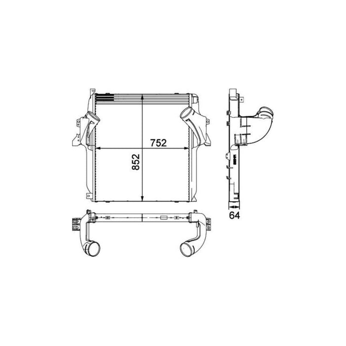 NRF Radiator fits Mercedes Actros Actros MP2 / MP3 NRF  - Dynamic Drive