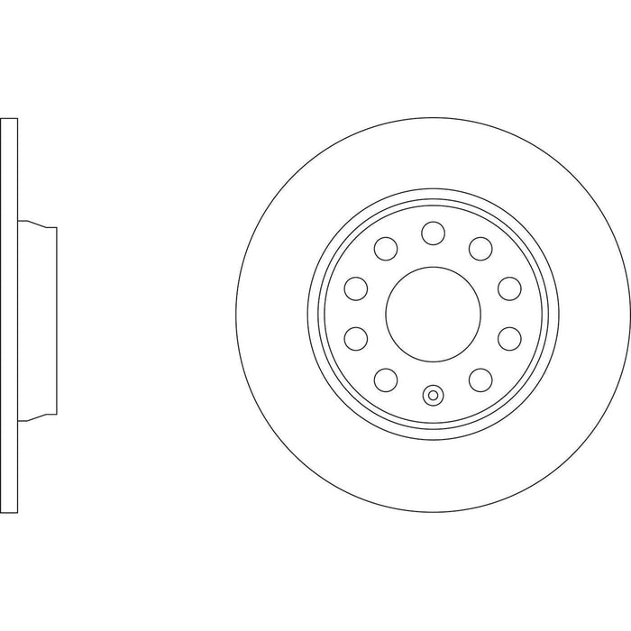 Apec Brake Disc Rear Fits Audi Q2 Seat Ateca Skoda Karoq VW T-Roc