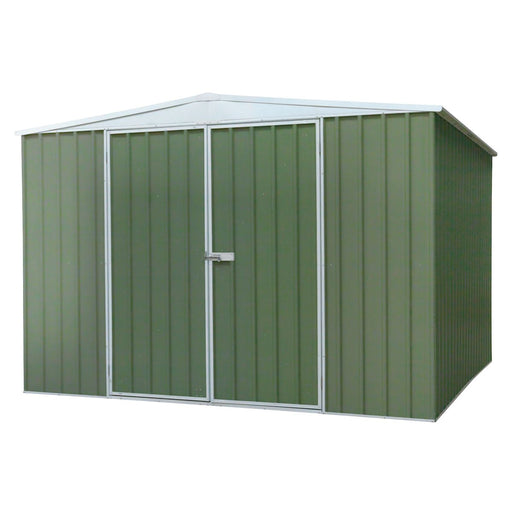 Dellonda Galvanised Steel Metal Garden Shed - Green Dellonda  - Dynamic Drive