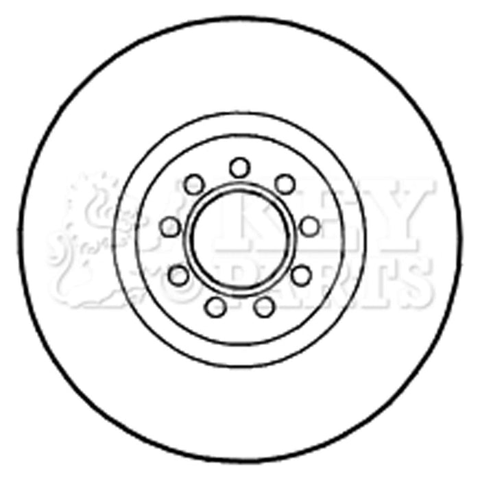 Genuine Key Parts KBD4711 Brake Disc Pair (Front) Key Parts  - Dynamic Drive