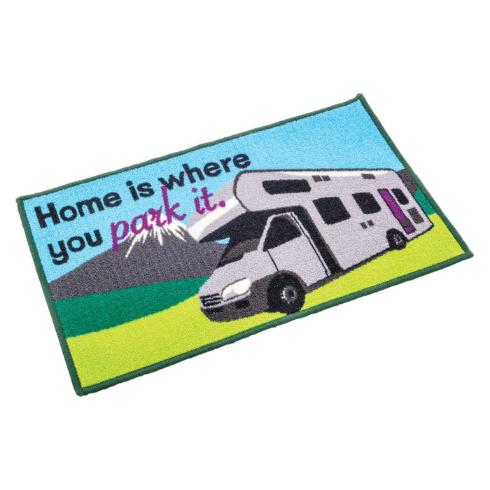 Motorhome Home Is Where You Park It Indoor Door Mat Washable 40 x 70cm C0051N Quest  - Dynamic Drive