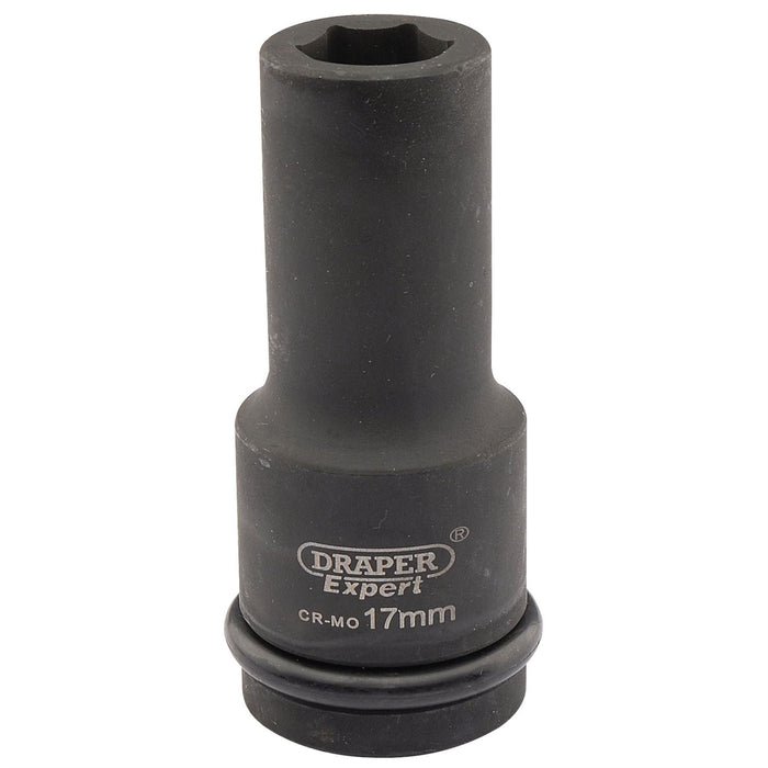 Draper Expert HI-TORQ 6 Point Deep Impact Socket, 3/4" Sq. Dr., 17mm