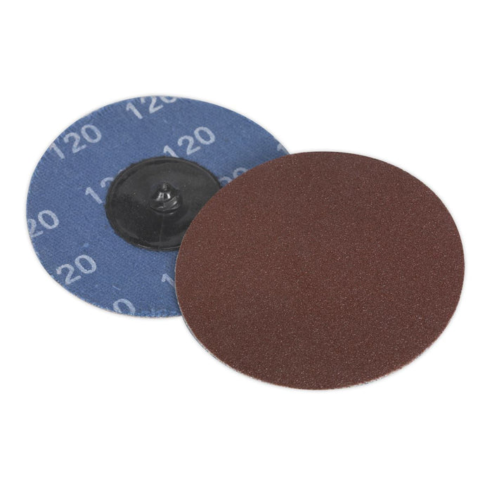 Sealey Quick-Change Sanding Disc75mm 120Grit Pack of 10 PTCQC75120