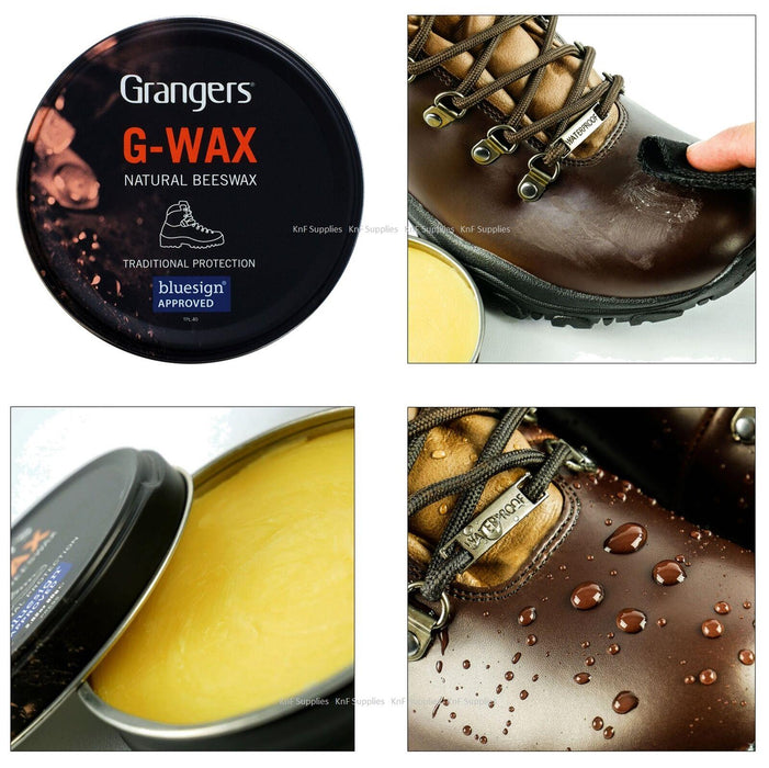 Grangers G Wax 80g Waterproof Leather Beeswax Shoe Boot Polish Dubbin Grangers  - Dynamic Drive