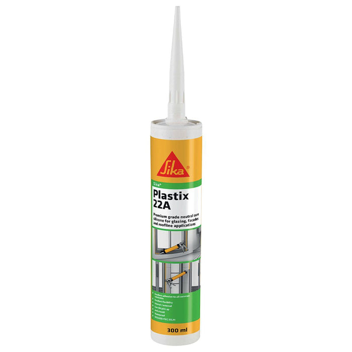 Sika Plastix 22A Premium Grade Silicone Sealant 300ml Clear