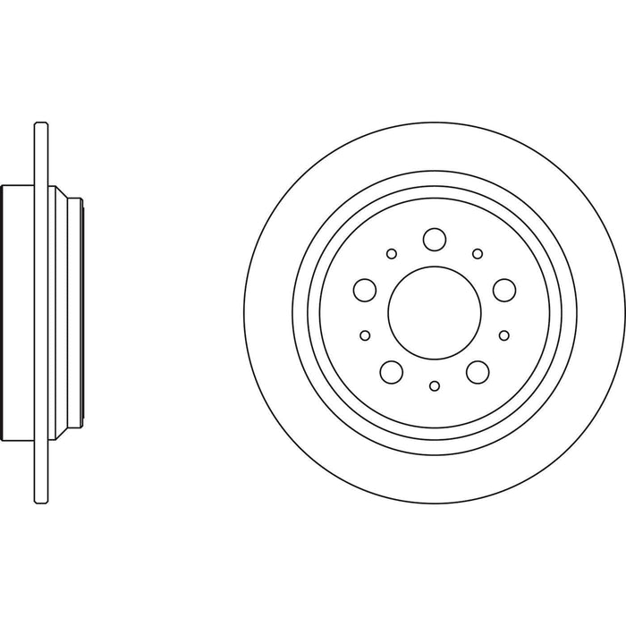 Apec Brake Disc Rear Fits Volvo S70 V70