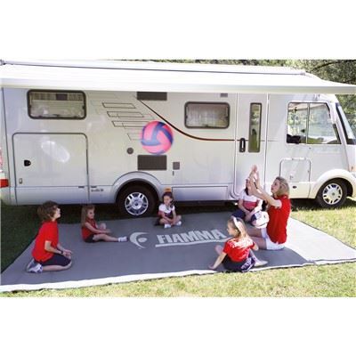 Fiamma F45L 500cm Awning Polar White Case Royal Blue Fabric Motorhome Van